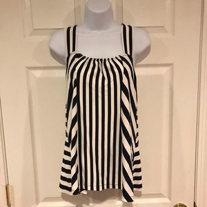 Banana Republic Navy & White Striped Blouse / Tank